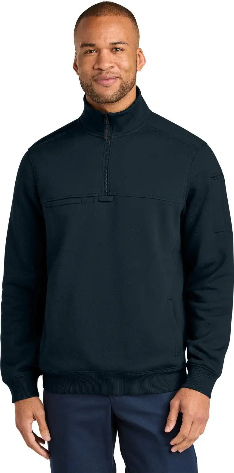 Cornerstone Csf635 12-oz. Tough Fleece Job Shirt - Navy Blue - Adult Xs