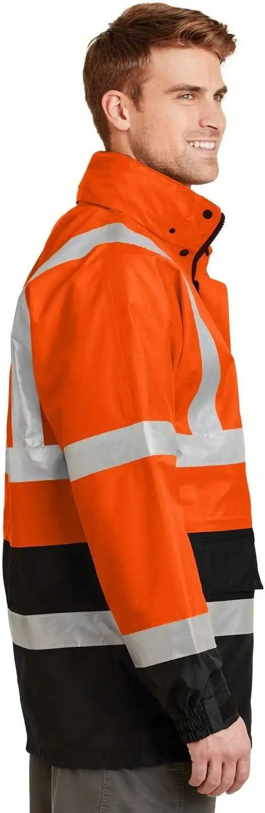 Cornerstone Csj24 Ansi 107 Class 3 Waterproof Parka Safety Orange Black