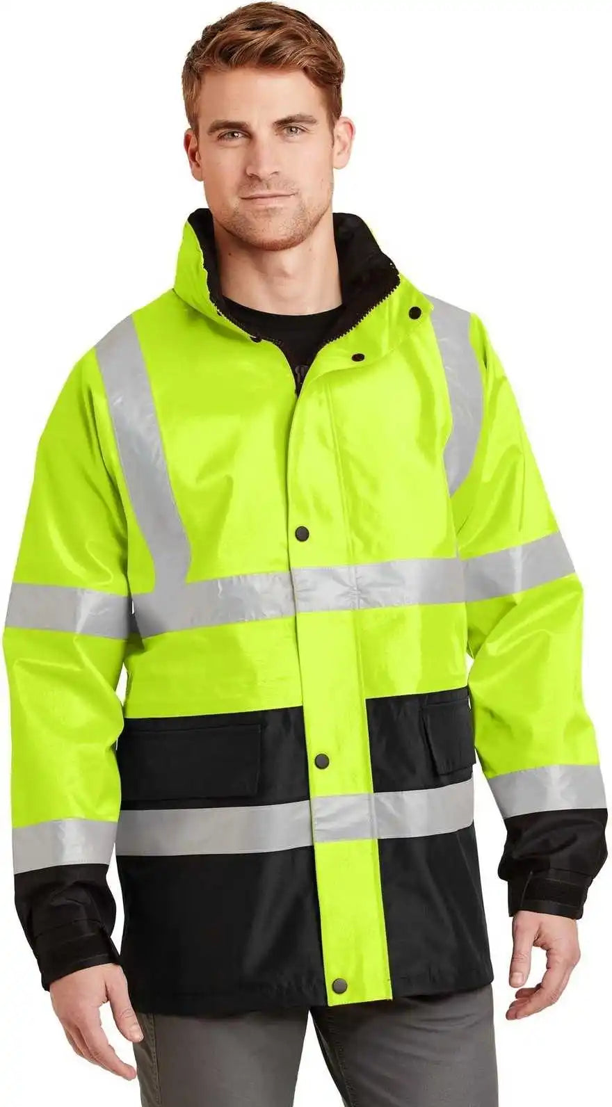 Cornerstone Csj24 Ansi 107 Class 3 Waterproof Parka Safety Yellow Black