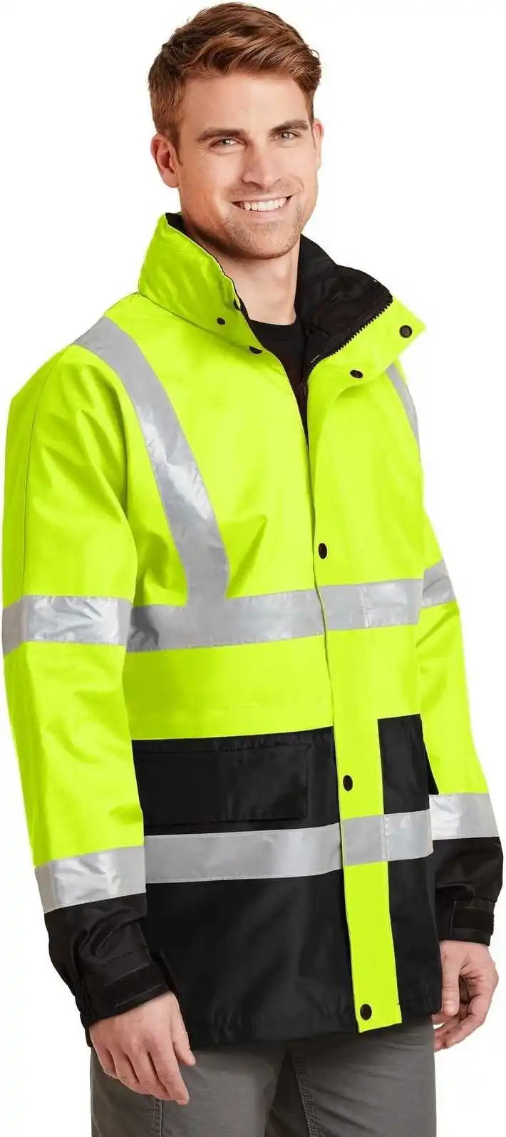 Cornerstone Csj24 Ansi 107 Class 3 Waterproof Parka Safety Yellow Black