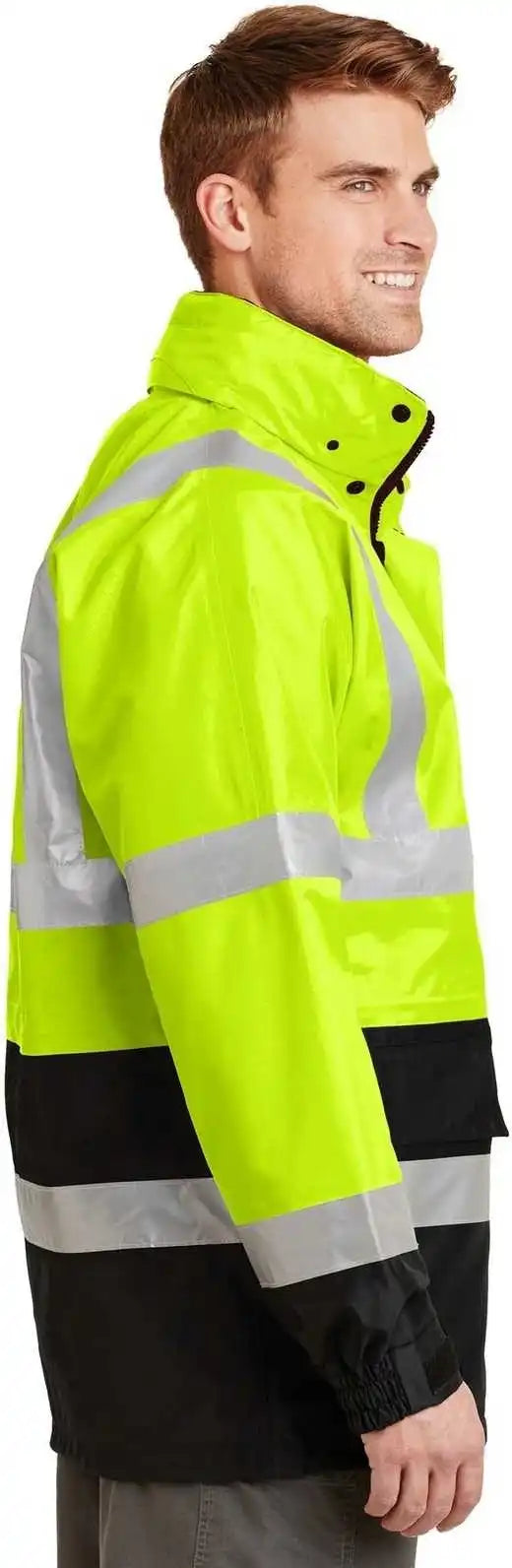 Cornerstone Csj24 Ansi 107 Class 3 Waterproof Parka Safety Yellow Black