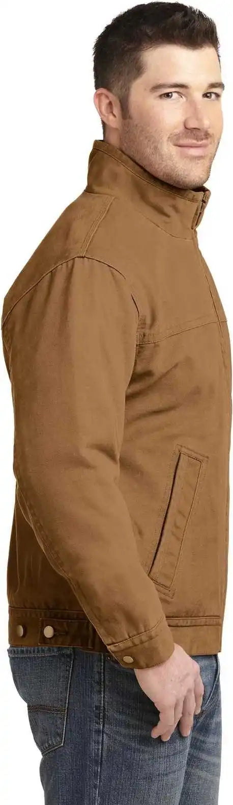 Cornerstone Csj40 Washed Duck Cloth Flannel Lined Work Jacket Brown