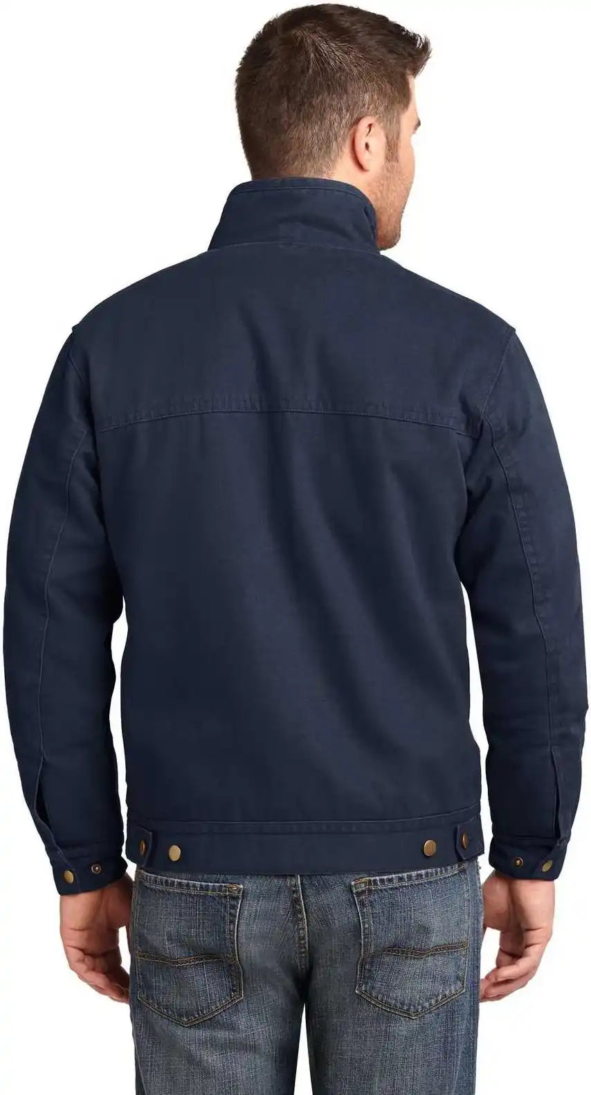 Cornerstone Csj40 Washed Duck Cloth Flannel Lined Work Jacket Navy