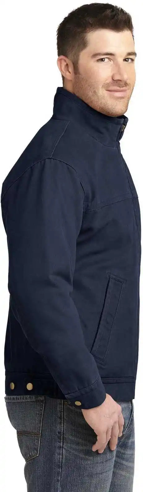 Cornerstone Csj40 Washed Duck Cloth Flannel Lined Work Jacket Navy