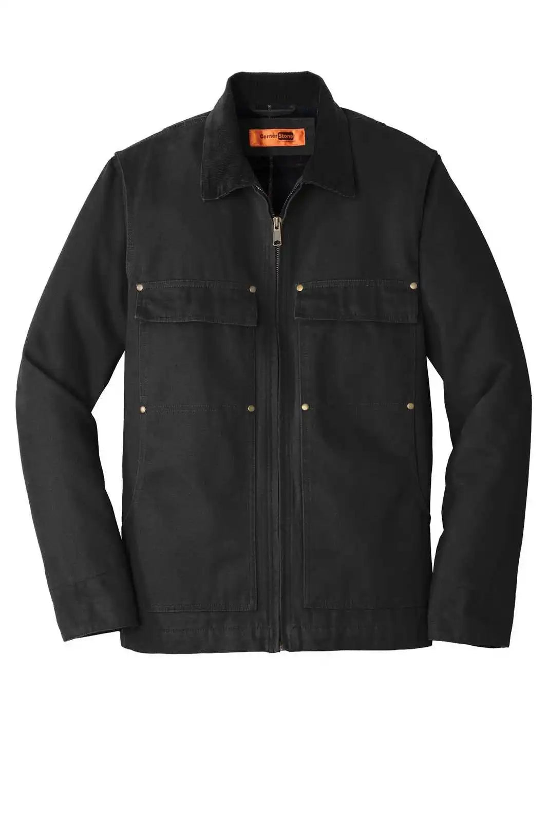 Cornerstone Csj50 Washed Duck Cloth Chore Coat - Black
