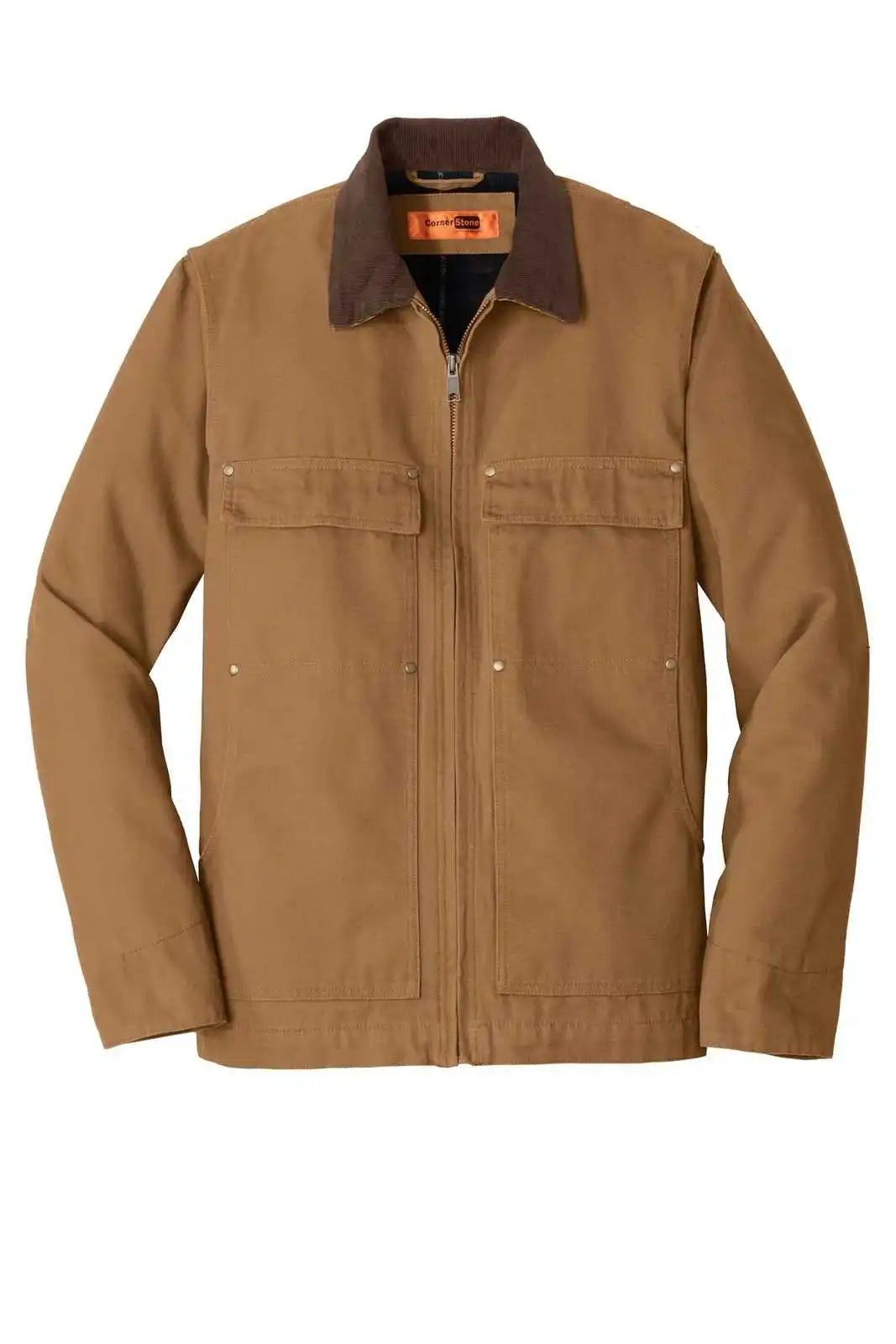 Cornerstone Csj50 Washed Duck Cloth Chore Coat - Brown