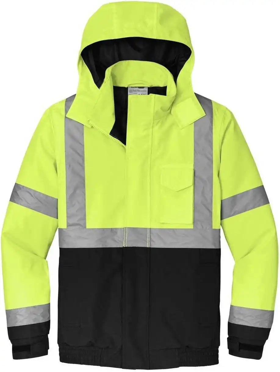 Cornerstone Csj500 Ansi 107 Class 3 Economy Waterproof Insulated Bomber Jacket Safety Yellow
