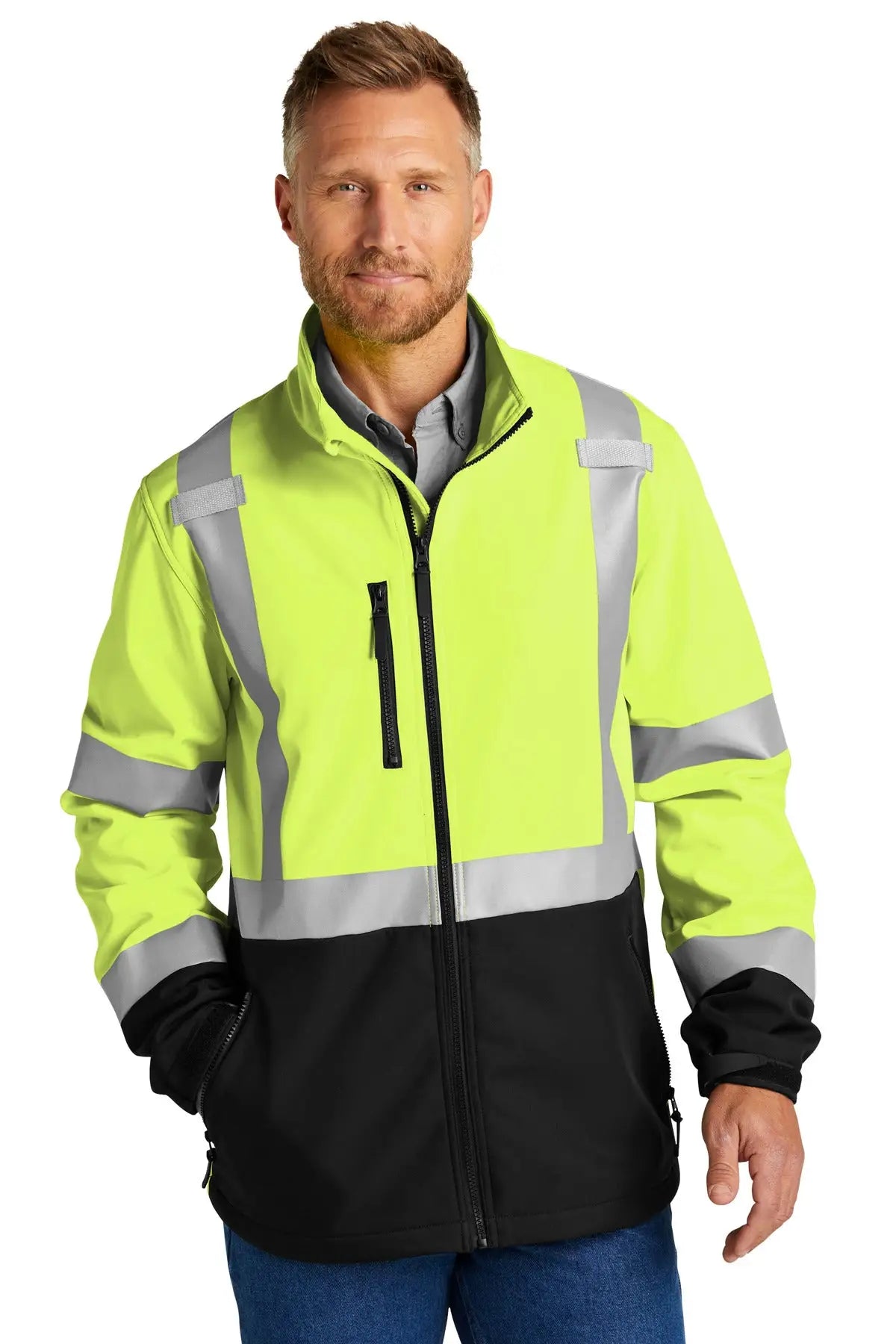 Cornerstone Csj503 Ansi 107 Class 3 Soft Shell Jacket - Safety Yellow / Adult s