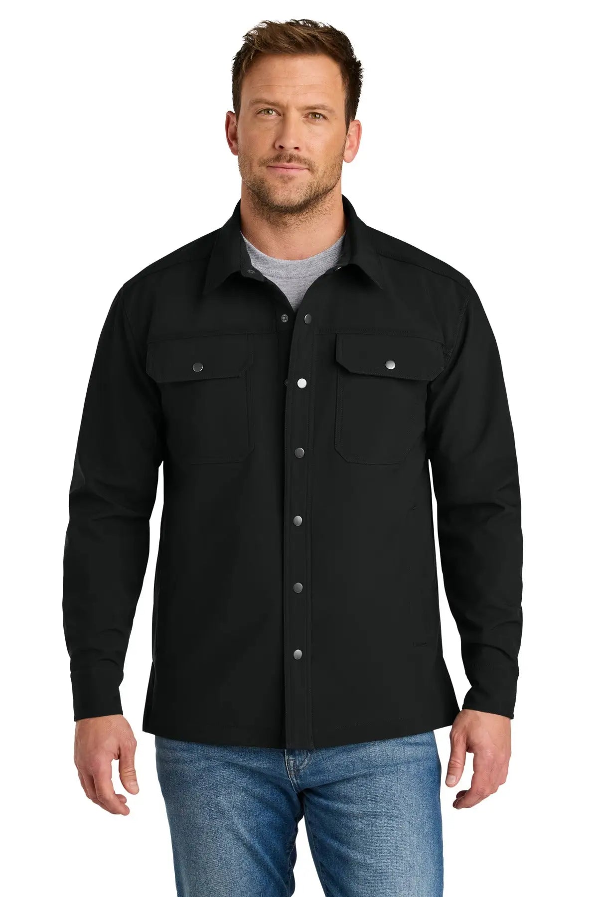 Cornerstone Csj73 Soft Shell Shirt Jacket - Black - Adult Xs