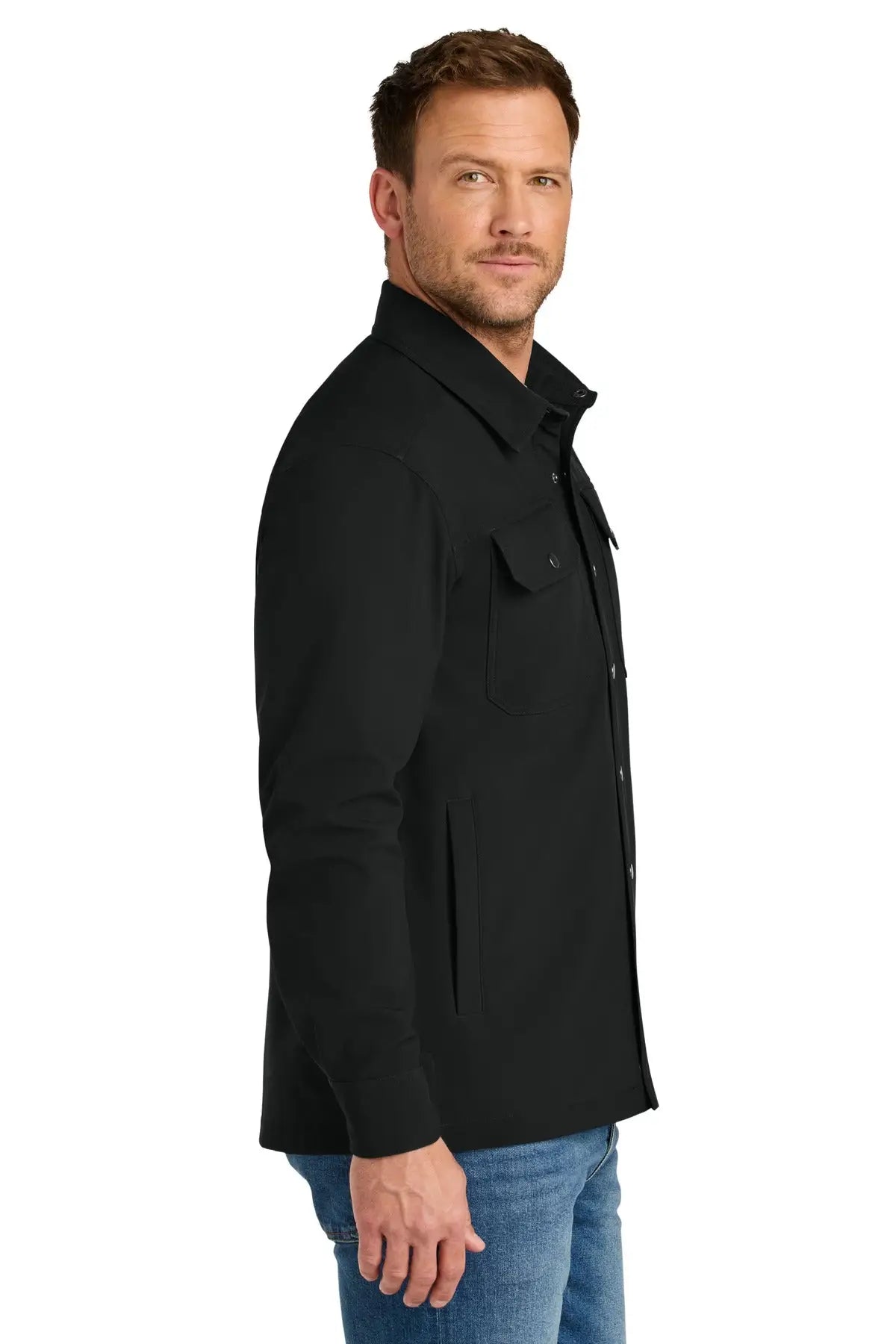 Cornerstone Csj73 Soft Shell Shirt Jacket - Black