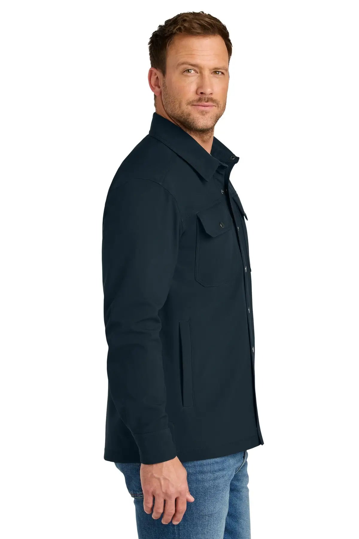 Cornerstone Csj73 Soft Shell Shirt Jacket - Navy