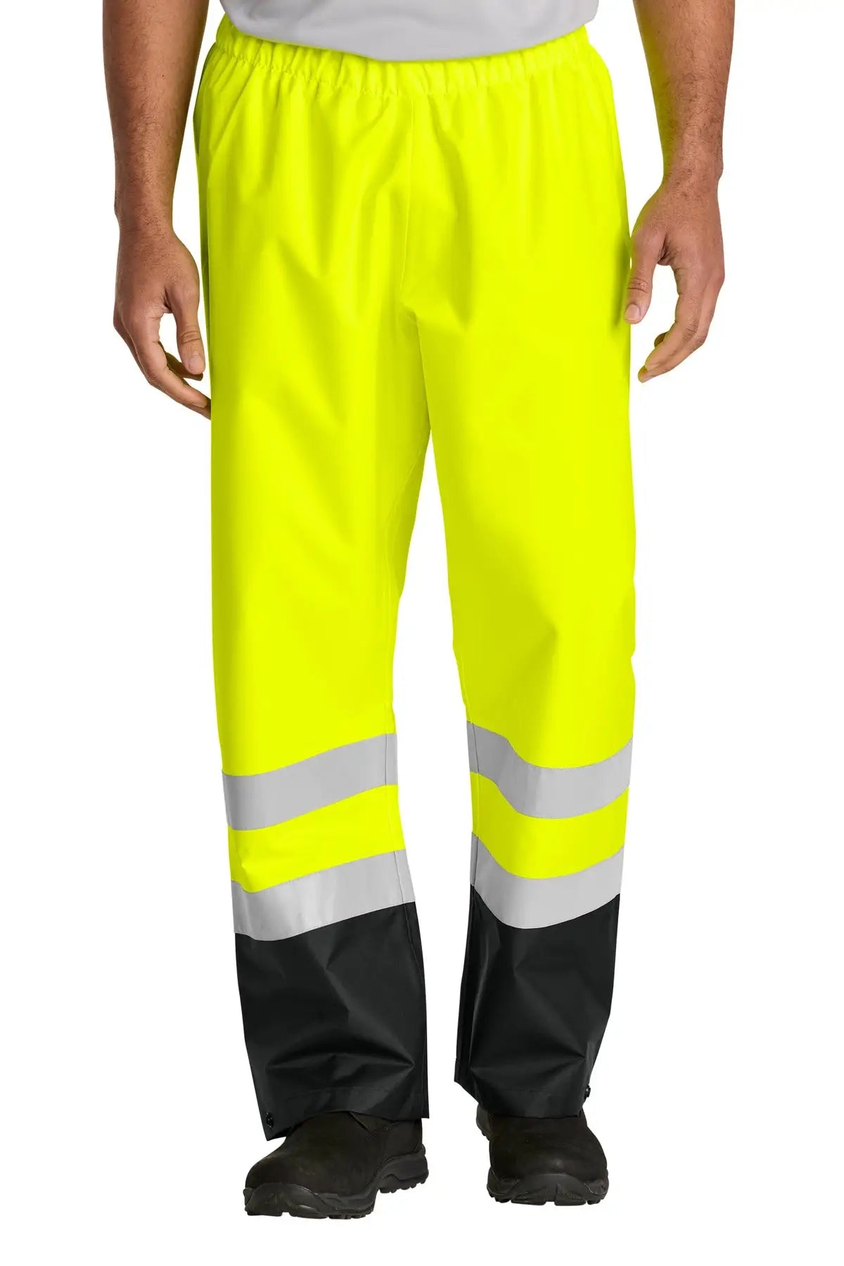 Cornerstone Csp504 Ansi Class e Pull-on Rain Pant - Safety Yellow/ Black / Adult S/m