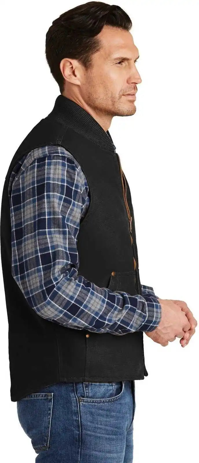 Cornerstone Csv40 Washed Duck Cloth Vest - Black