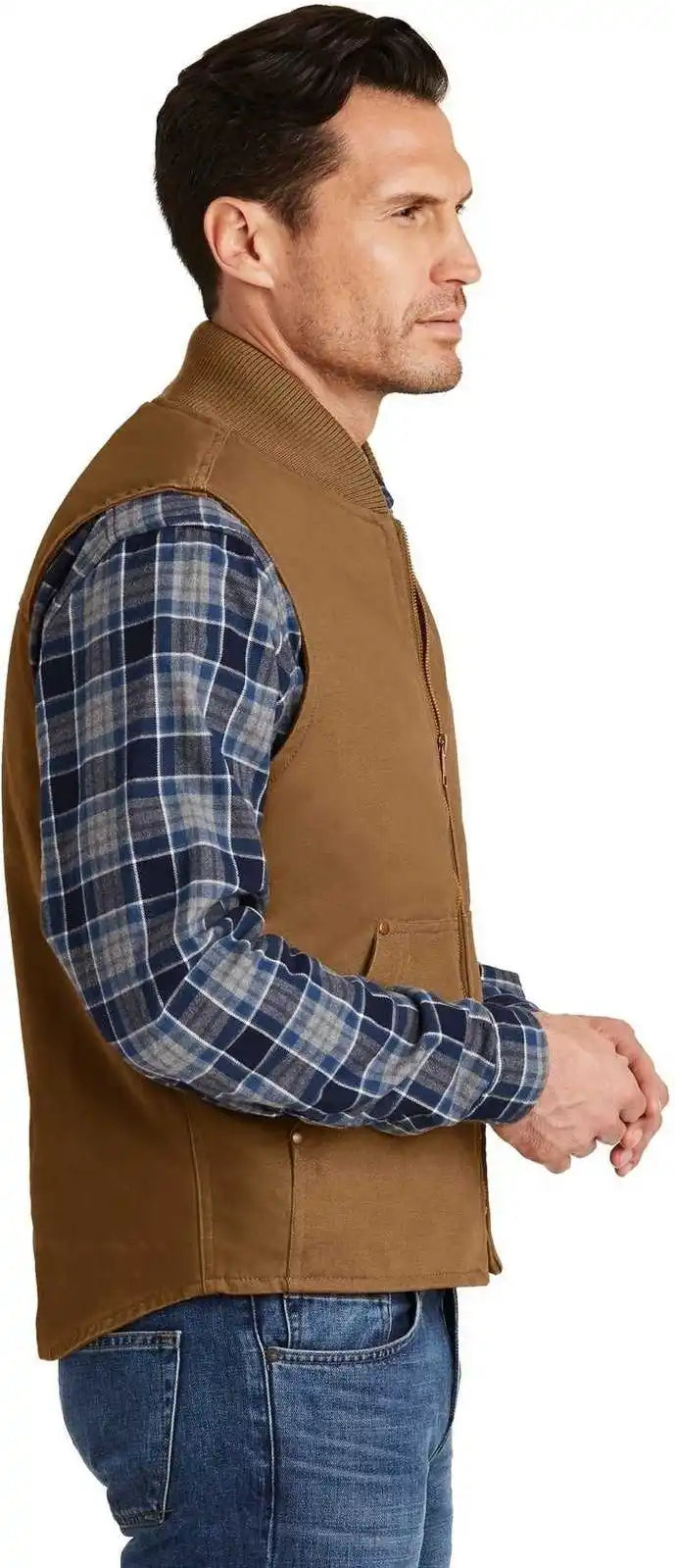 Cornerstone Csv40 Washed Duck Cloth Vest - Brown