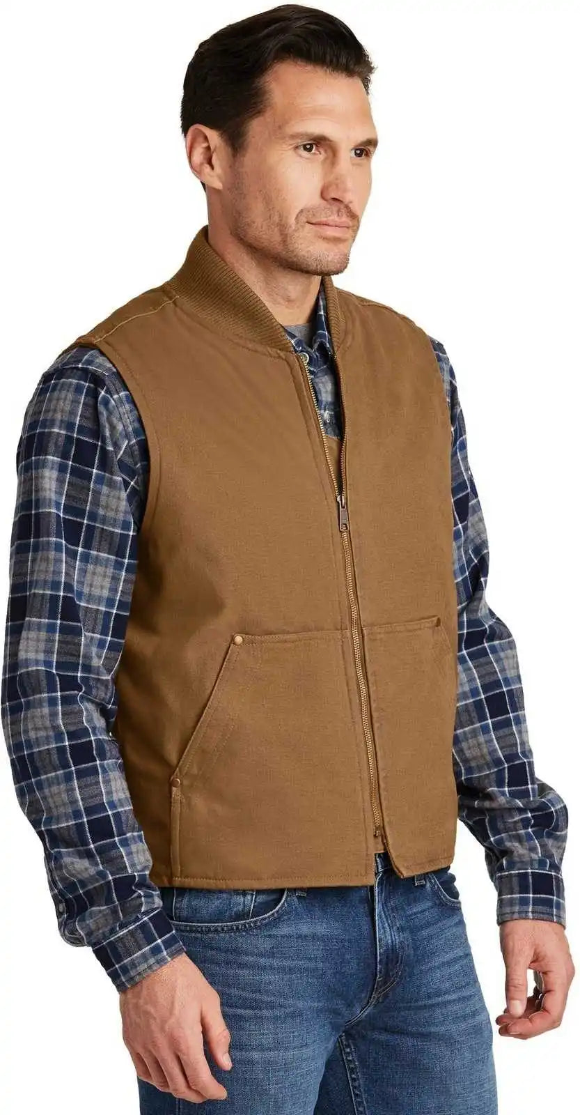 Cornerstone Csv40 Washed Duck Cloth Vest - Brown