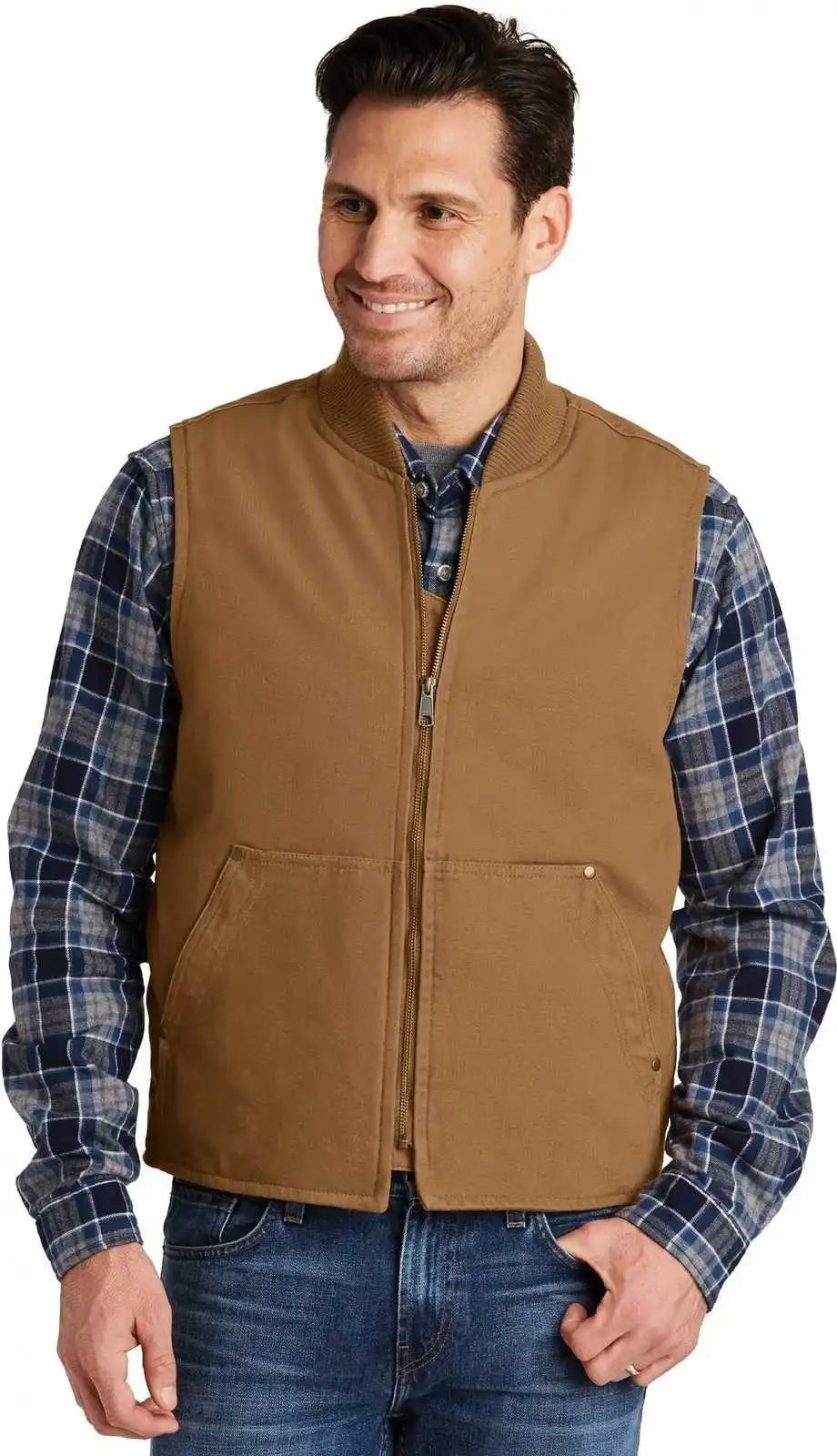 Cornerstone Csv40 Washed Duck Cloth Vest - Brown