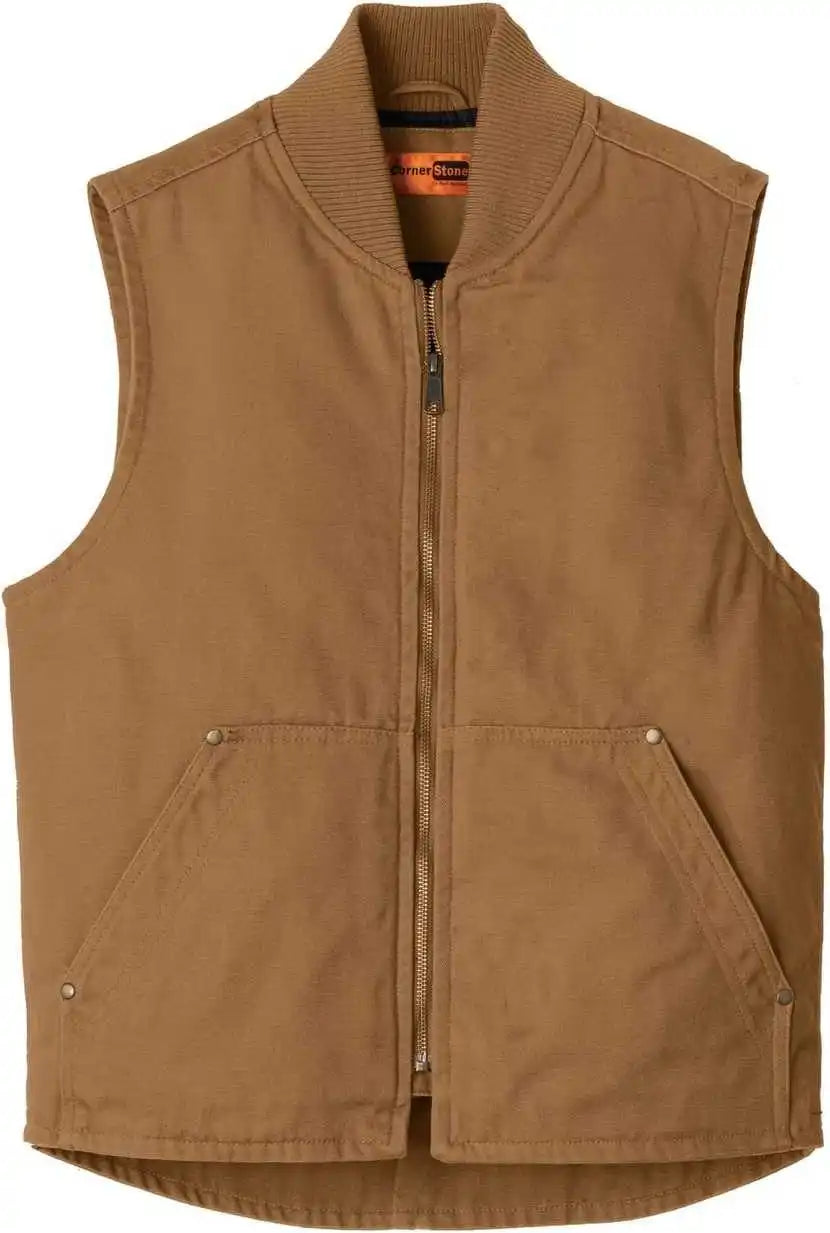 Cornerstone Csv40 Washed Duck Cloth Vest - Brown