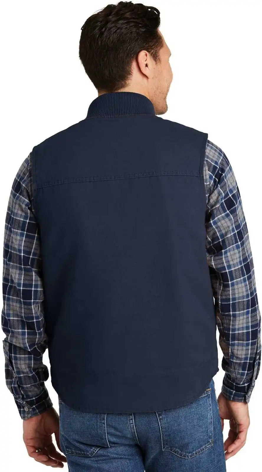 Cornerstone Csv40 Washed Duck Cloth Vest - Navy