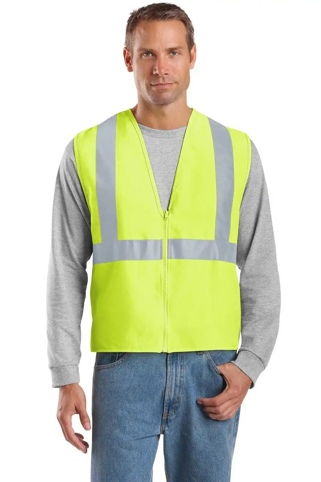 Cornerstone Csv400 Ansi 107 Class 2 Safety Vest - Yellow Reflective