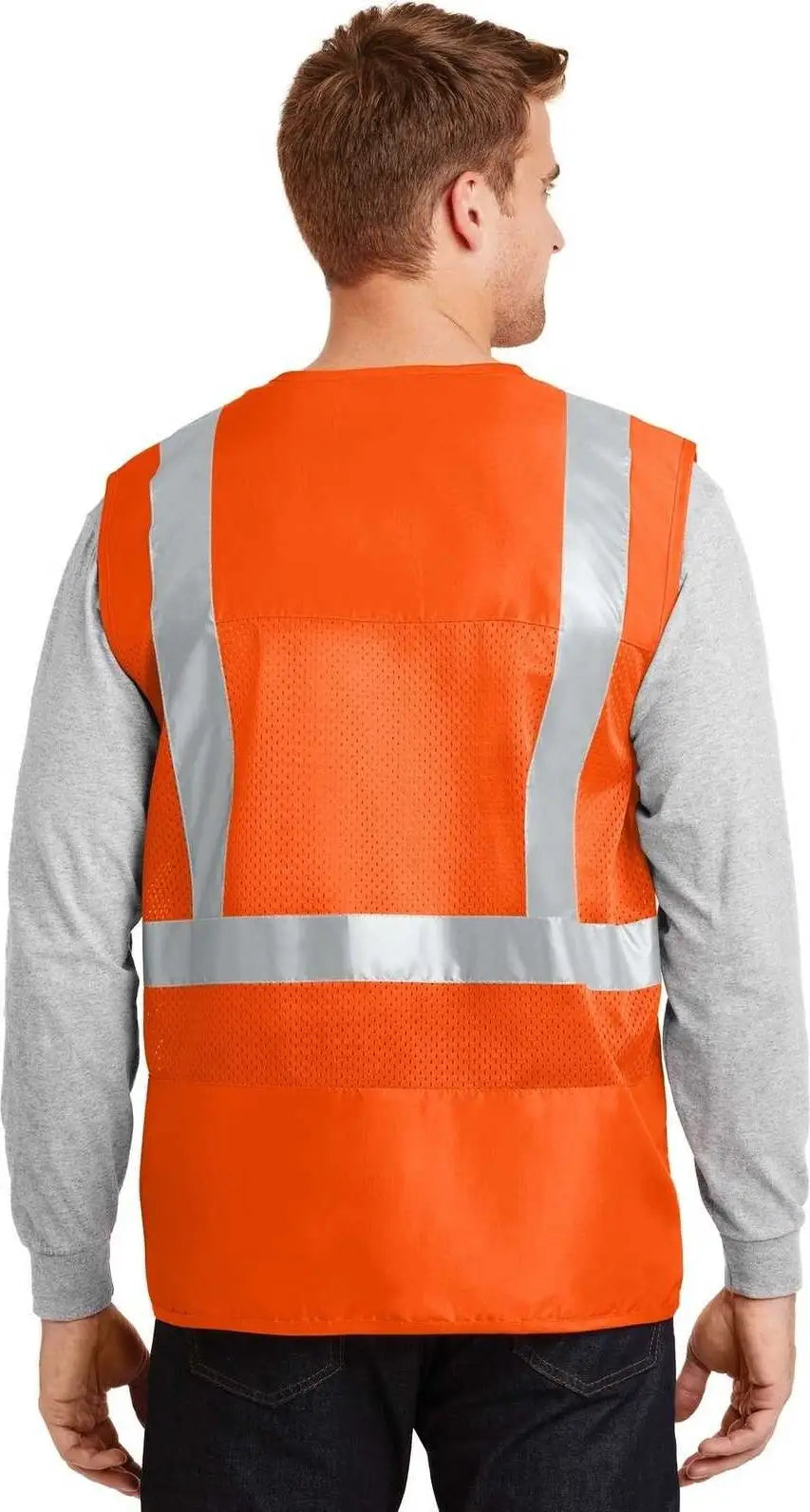 Cornerstone Csv405 Ansi 107 Class 2 Mesh Back Safety Vest - Orange
