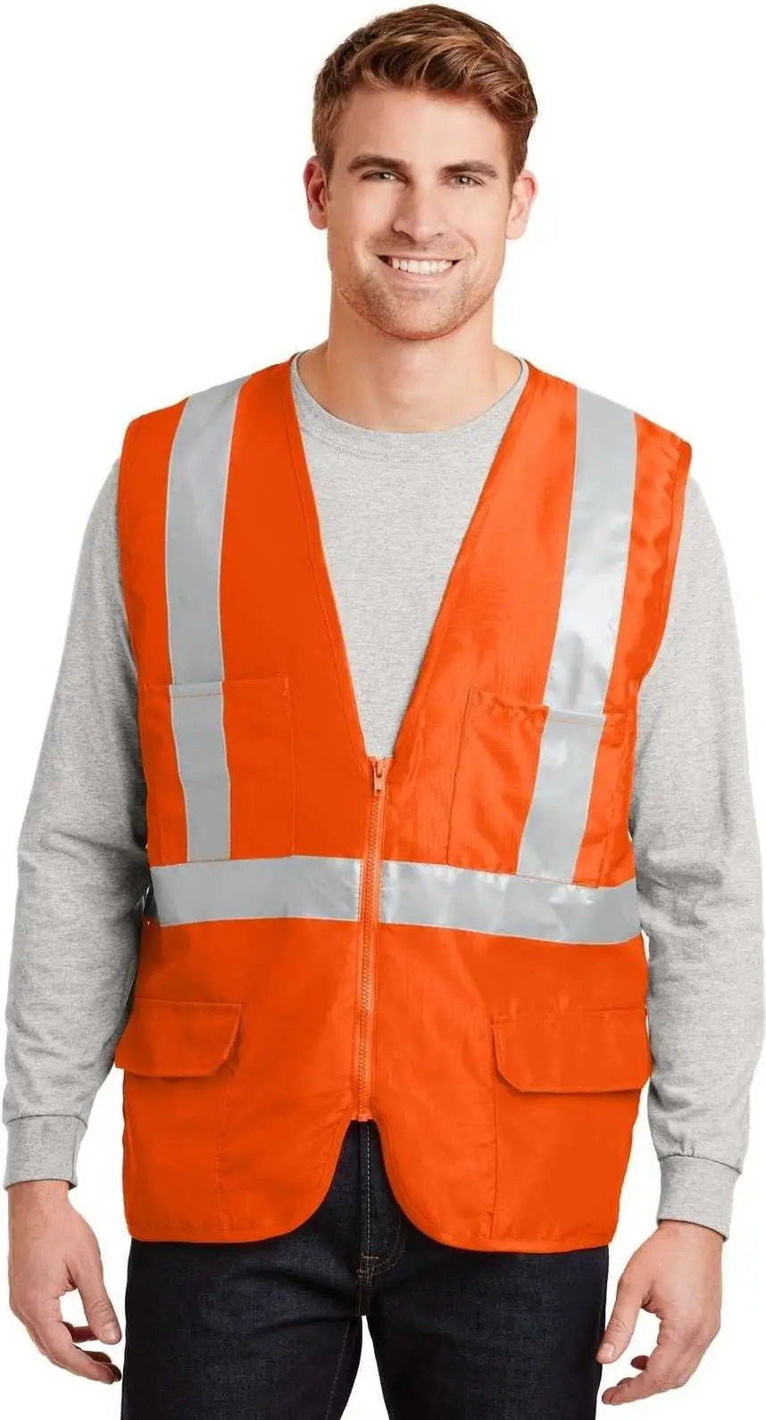 Cornerstone Csv405 Ansi 107 Class 2 Mesh Back Safety Vest - Orange