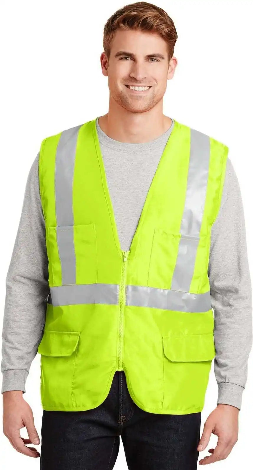 Cornerstone Csv405 Ansi 107 Class 2 Mesh Back Safety Vest Yellow