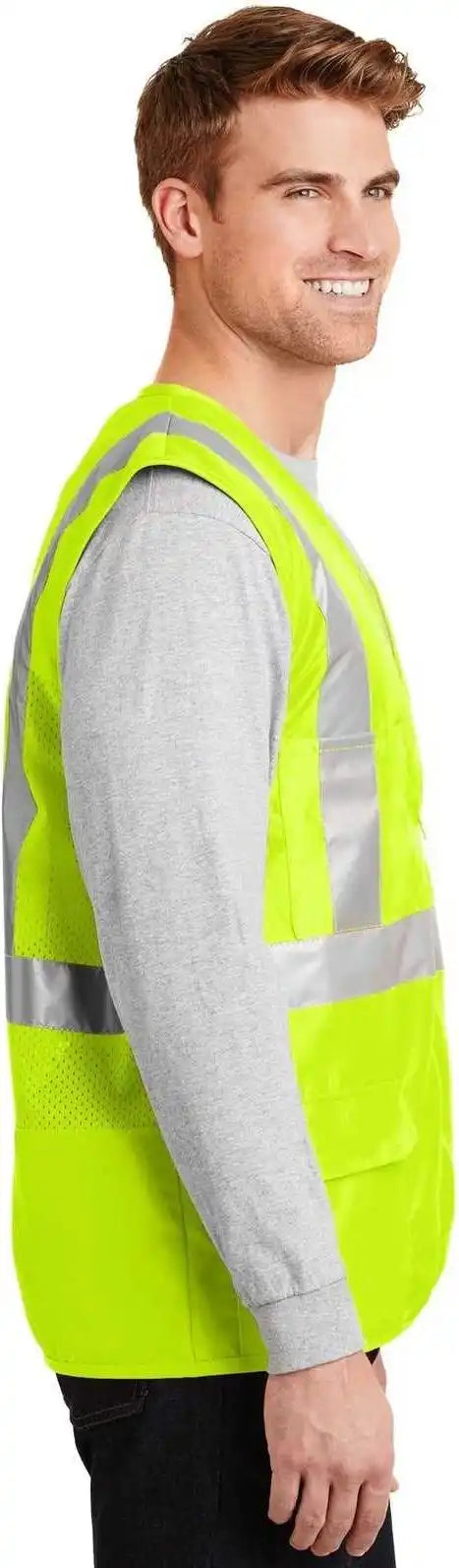 Cornerstone Csv405 Ansi 107 Class 2 Mesh Back Safety Vest Yellow