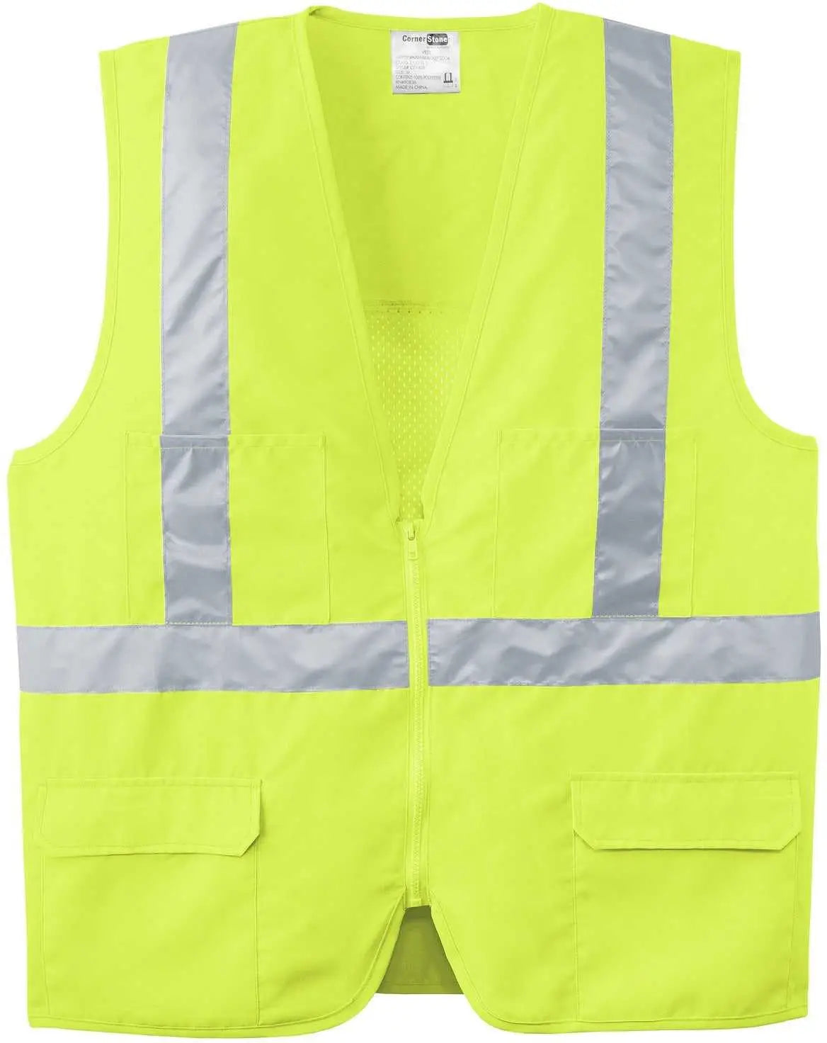 Cornerstone Csv405 Ansi 107 Class 2 Mesh Back Safety Vest - Yellow