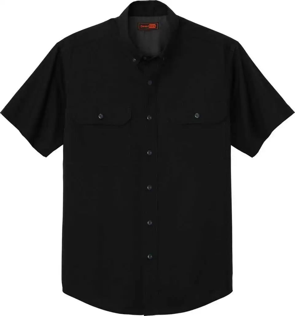 Cornerstone Csw175 Short Sleeve Select Ripstop Shirt - Black