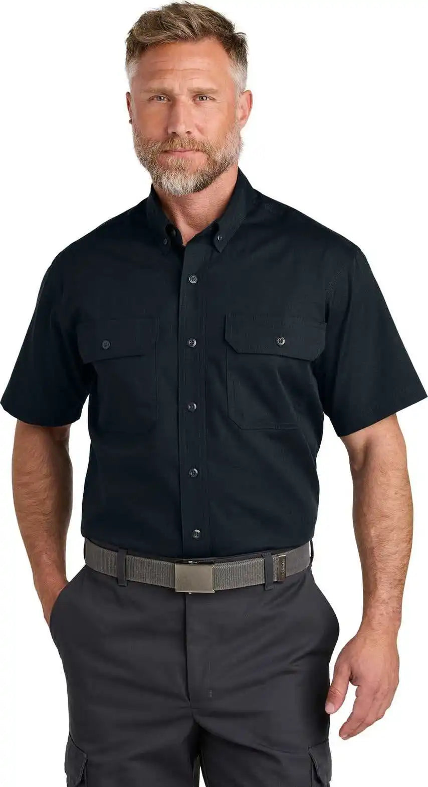 Cornerstone Csw175 Short Sleeve Select Ripstop Shirt Navy Blue