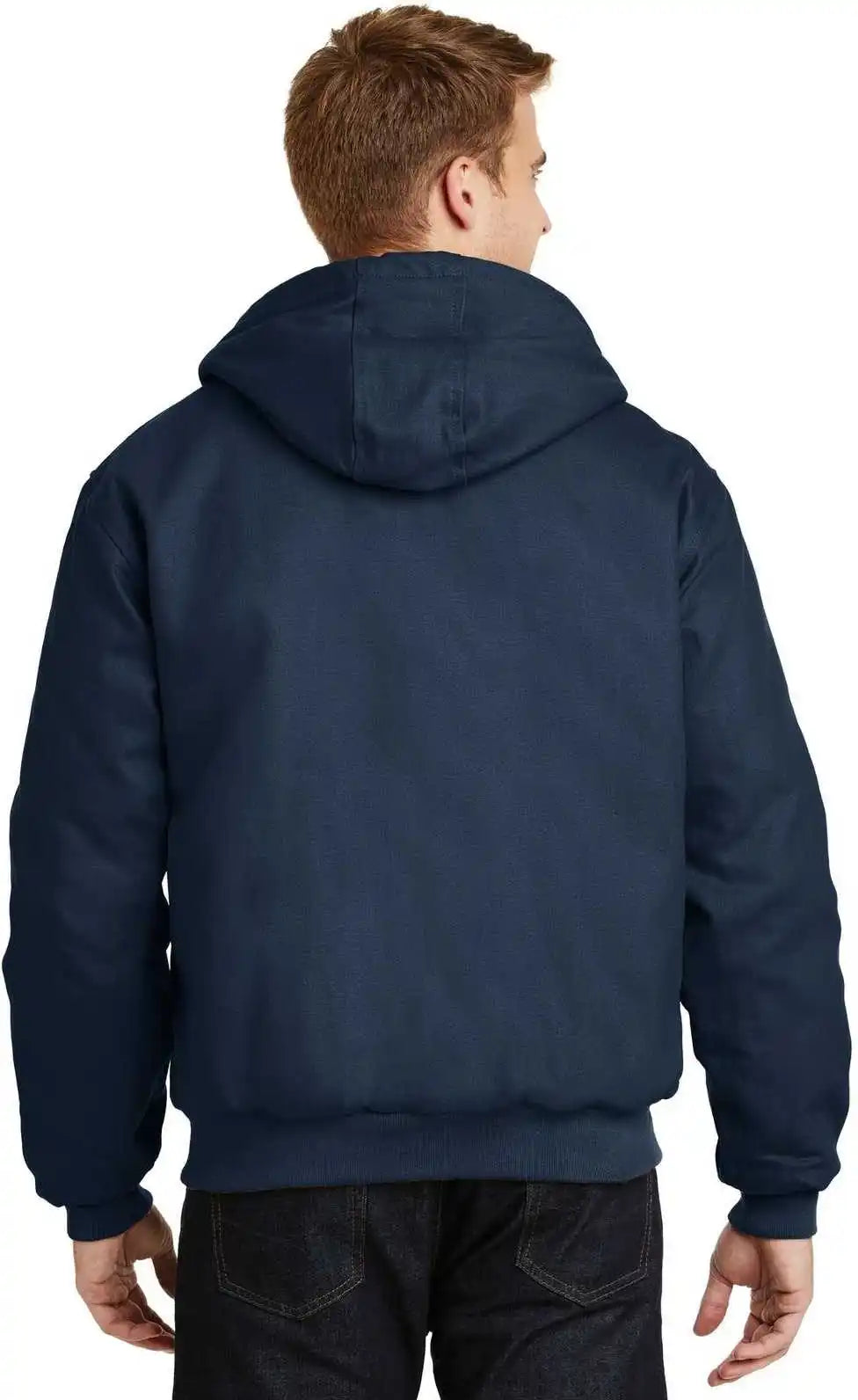 Cornerstone J763h Duck Cloth Hooded Work Jacket Navy