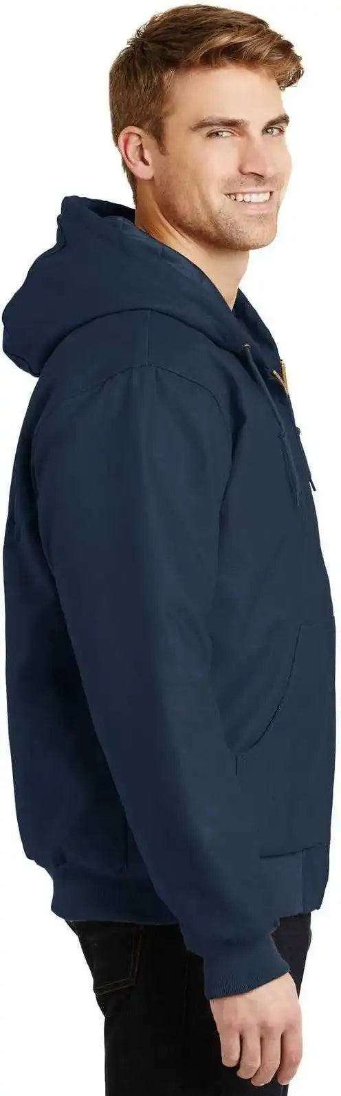 Cornerstone J763h Duck Cloth Hooded Work Jacket Navy