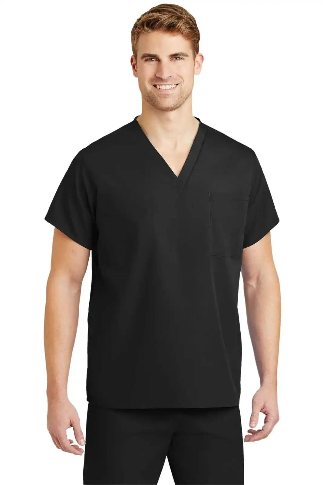 Cornerstone Scrubtop Unisex V-neck Scrub Top - Black