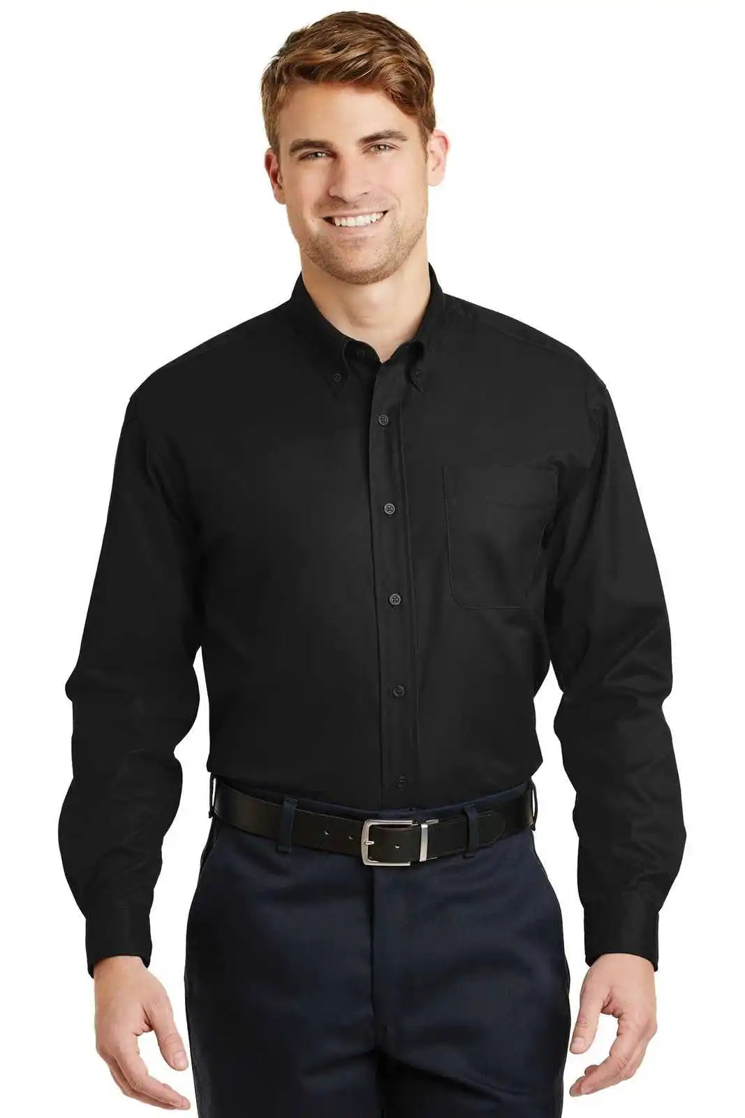 Cornerstone Sp17 Long Sleeve Superpro Twill Shirt - Black