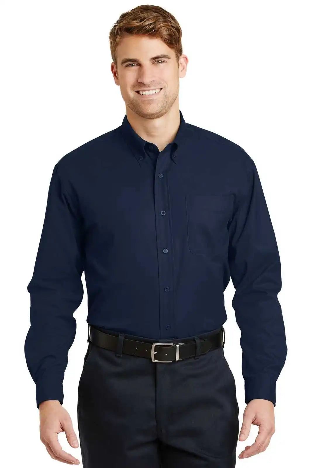 Cornerstone Sp17 Long Sleeve Superpro Twill Shirt - Navy
