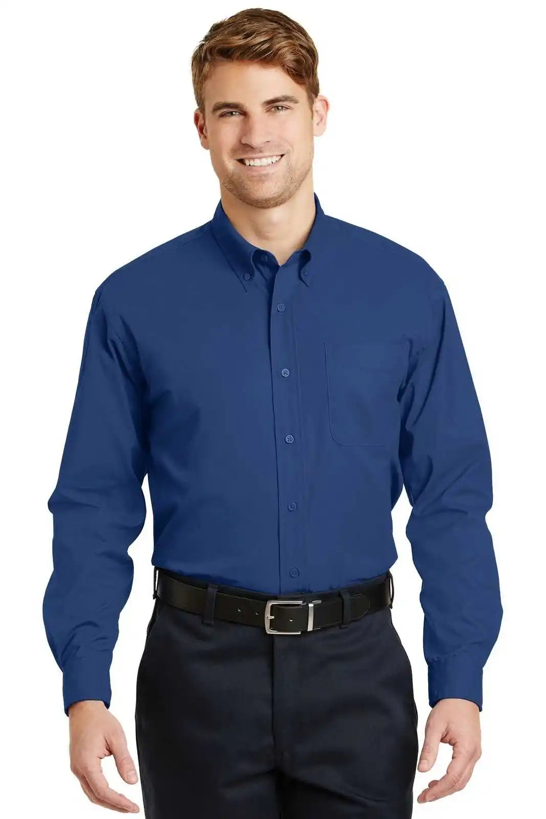 Cornerstone Sp17 Long Sleeve Superpro Twill Shirt - Royal
