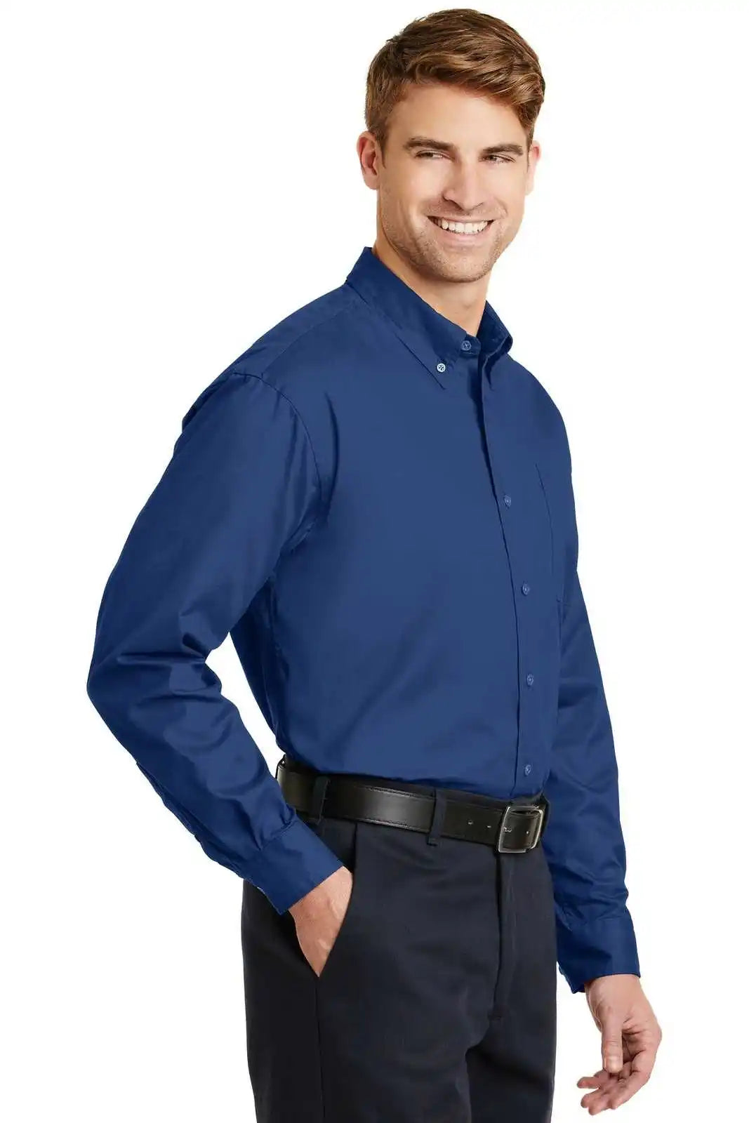 Cornerstone Sp17 Long Sleeve Superpro Twill Shirt - Royal