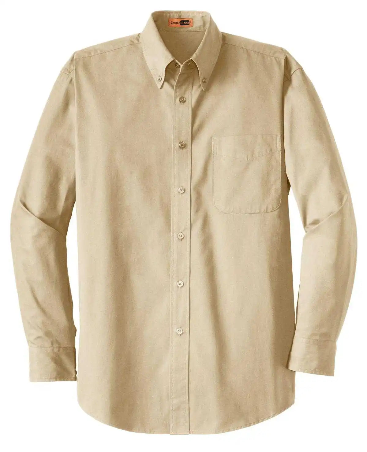 Cornerstone Sp17 Long Sleeve Superpro Twill Shirt - Stone