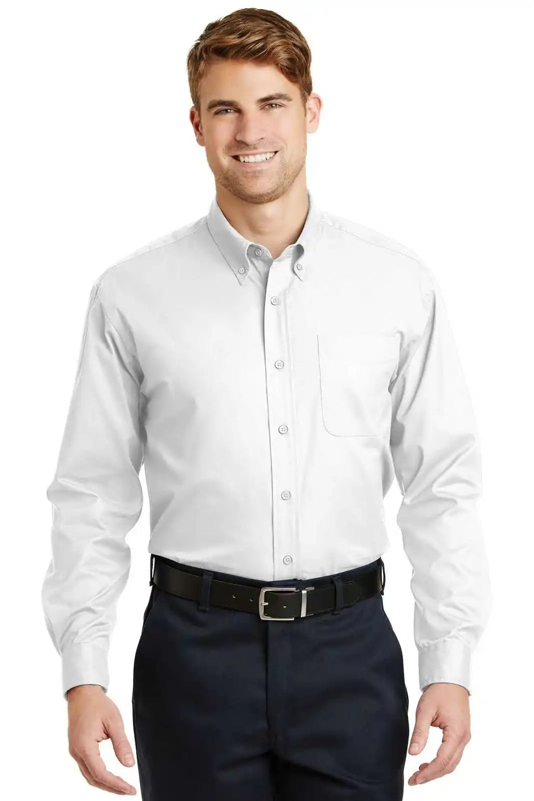 Cornerstone Sp17 Long Sleeve Superpro Twill Shirt - White