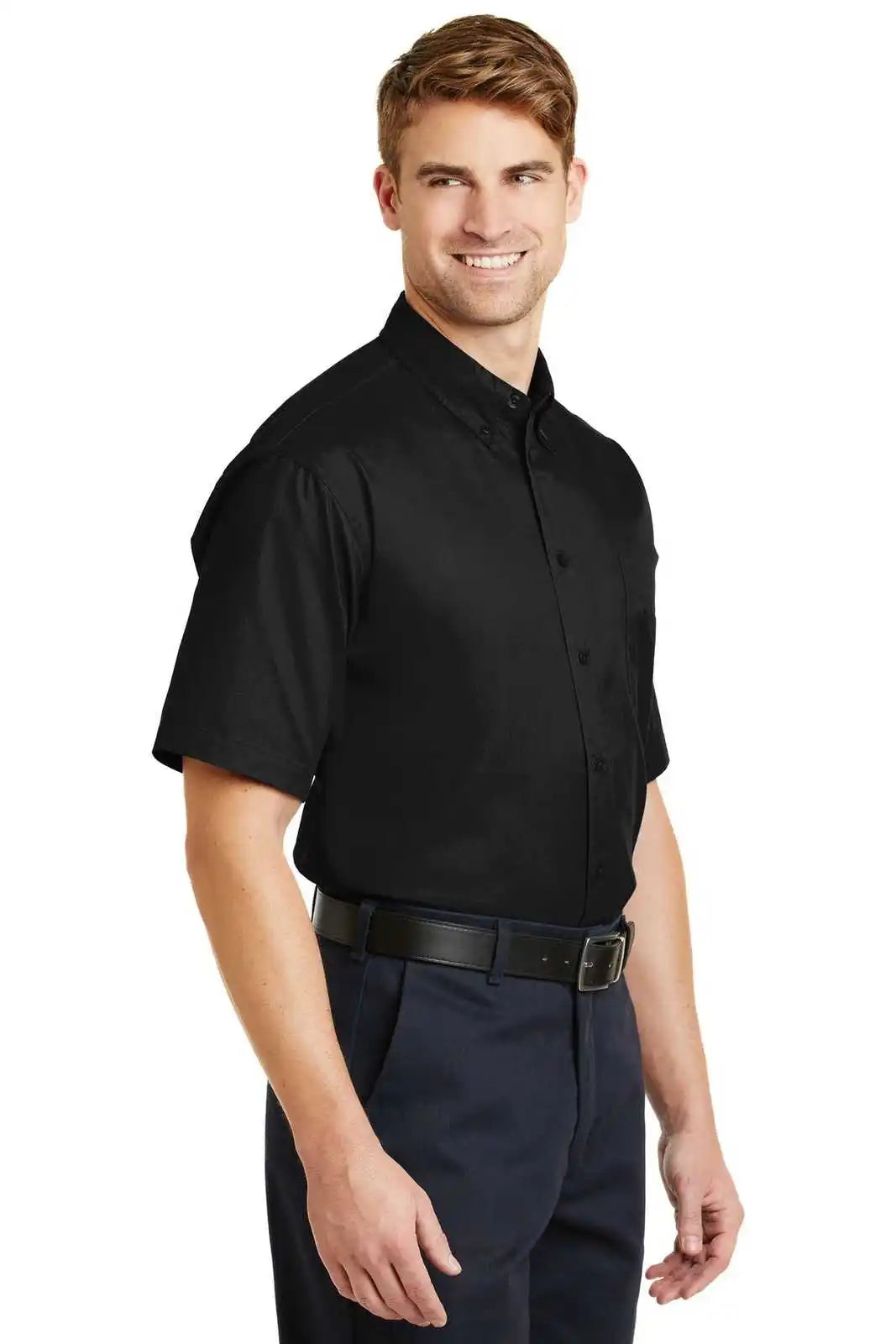Cornerstone Sp18 Short Sleeve Superpro Twill Shirt - Black