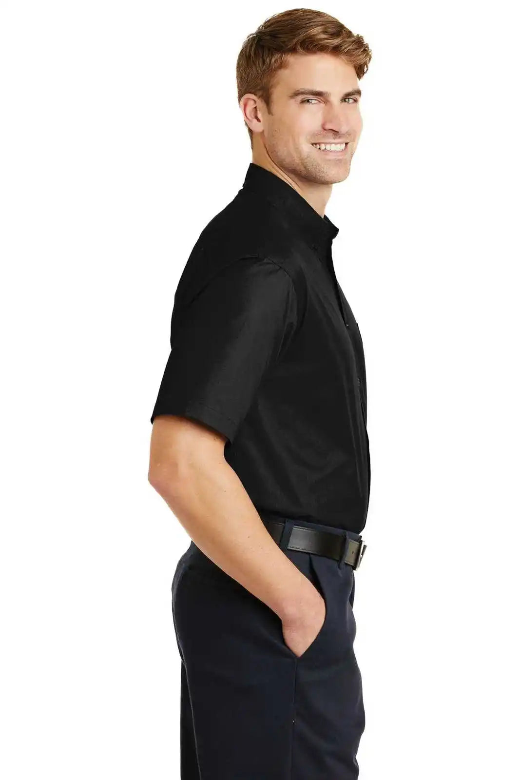 Cornerstone Sp18 Short Sleeve Superpro Twill Shirt - Black