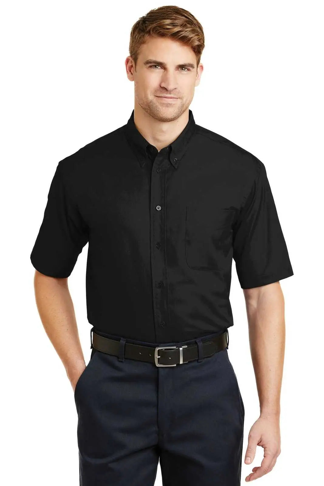 Cornerstone Sp18 Short Sleeve Superpro Twill Shirt - Black