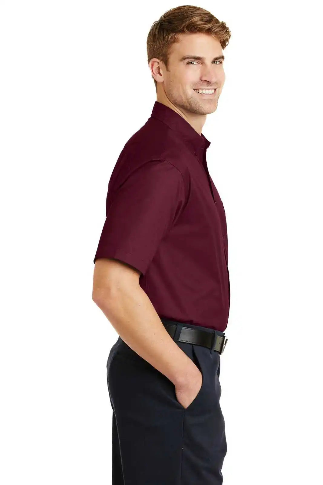 Cornerstone Sp18 Short Sleeve Superpro Twill Shirt - Burgundy