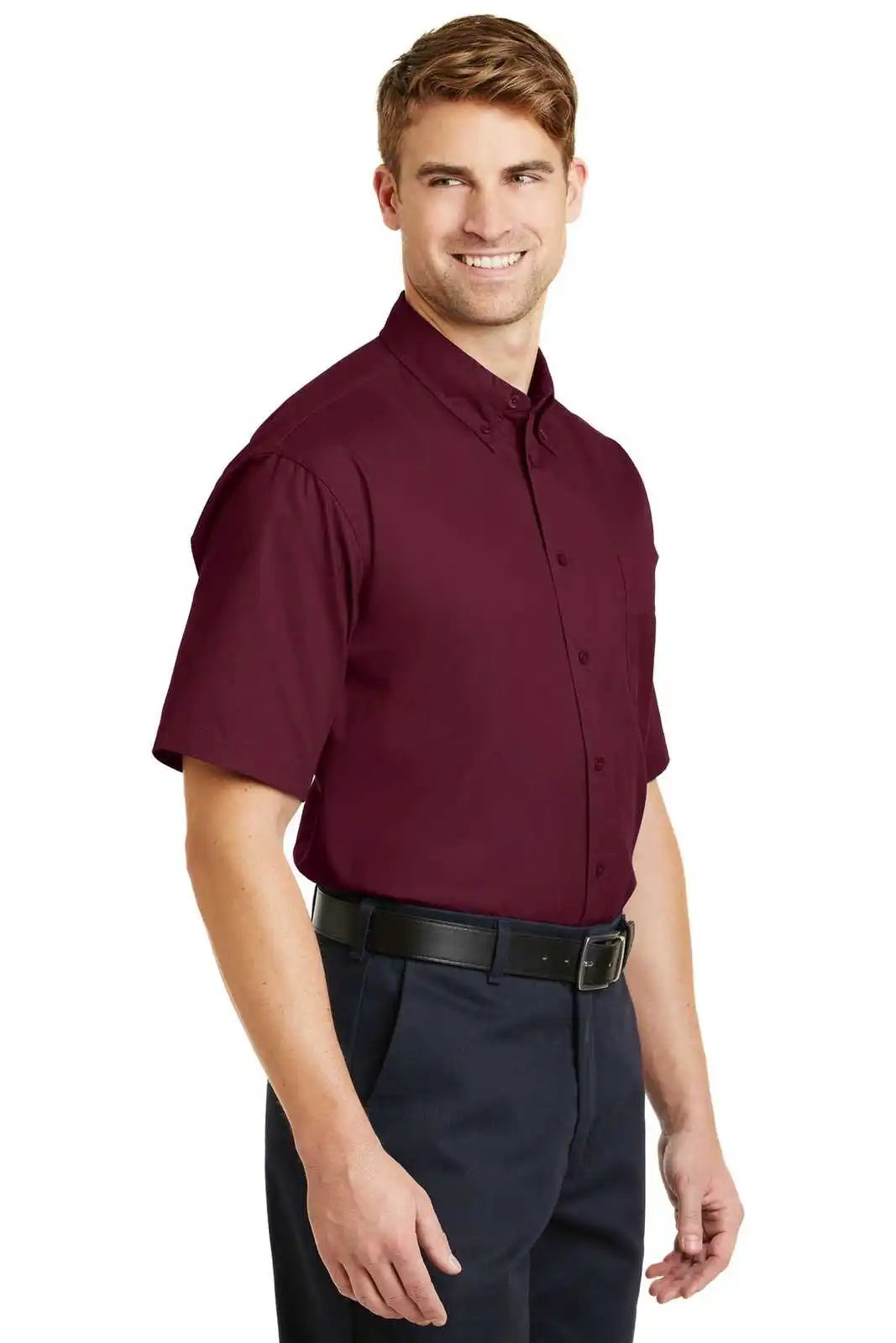 Cornerstone Sp18 Short Sleeve Superpro Twill Shirt - Burgundy