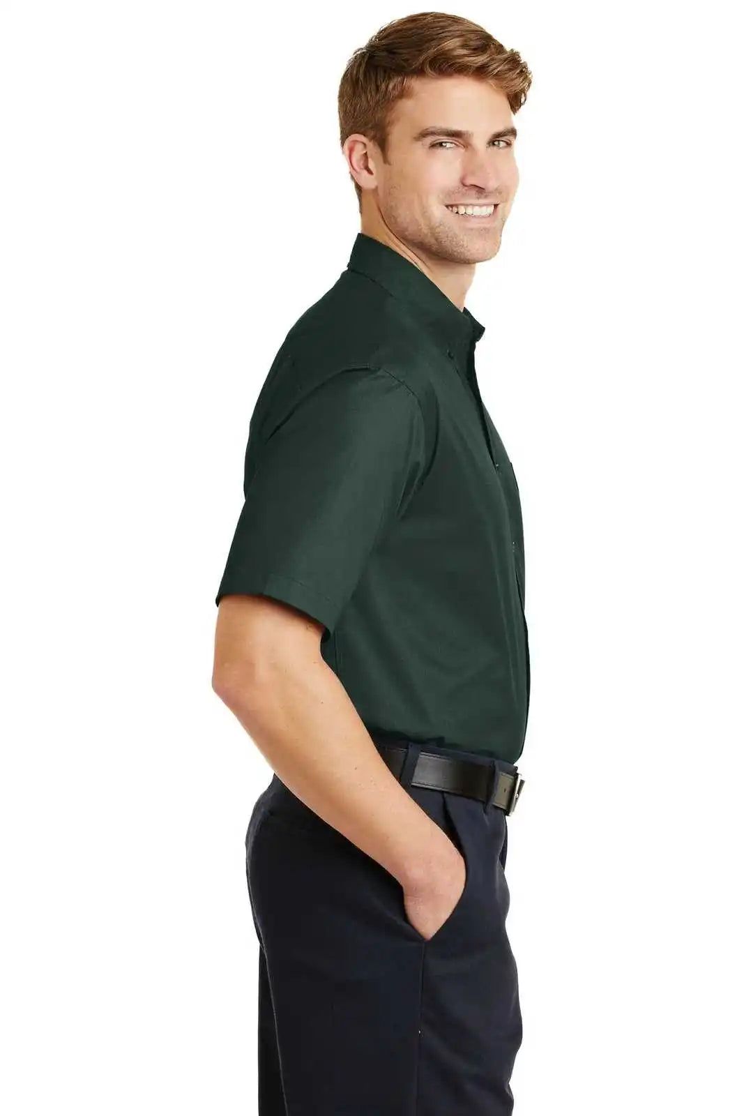 Cornerstone Sp18 Short Sleeve Superpro Twill Shirt - Dark Green