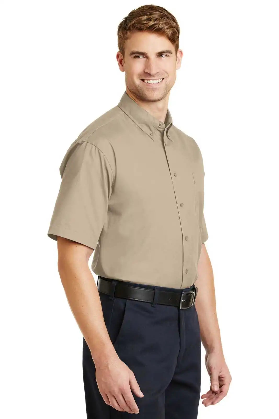 Cornerstone Sp18 Short Sleeve Superpro Twill Shirt - Stone