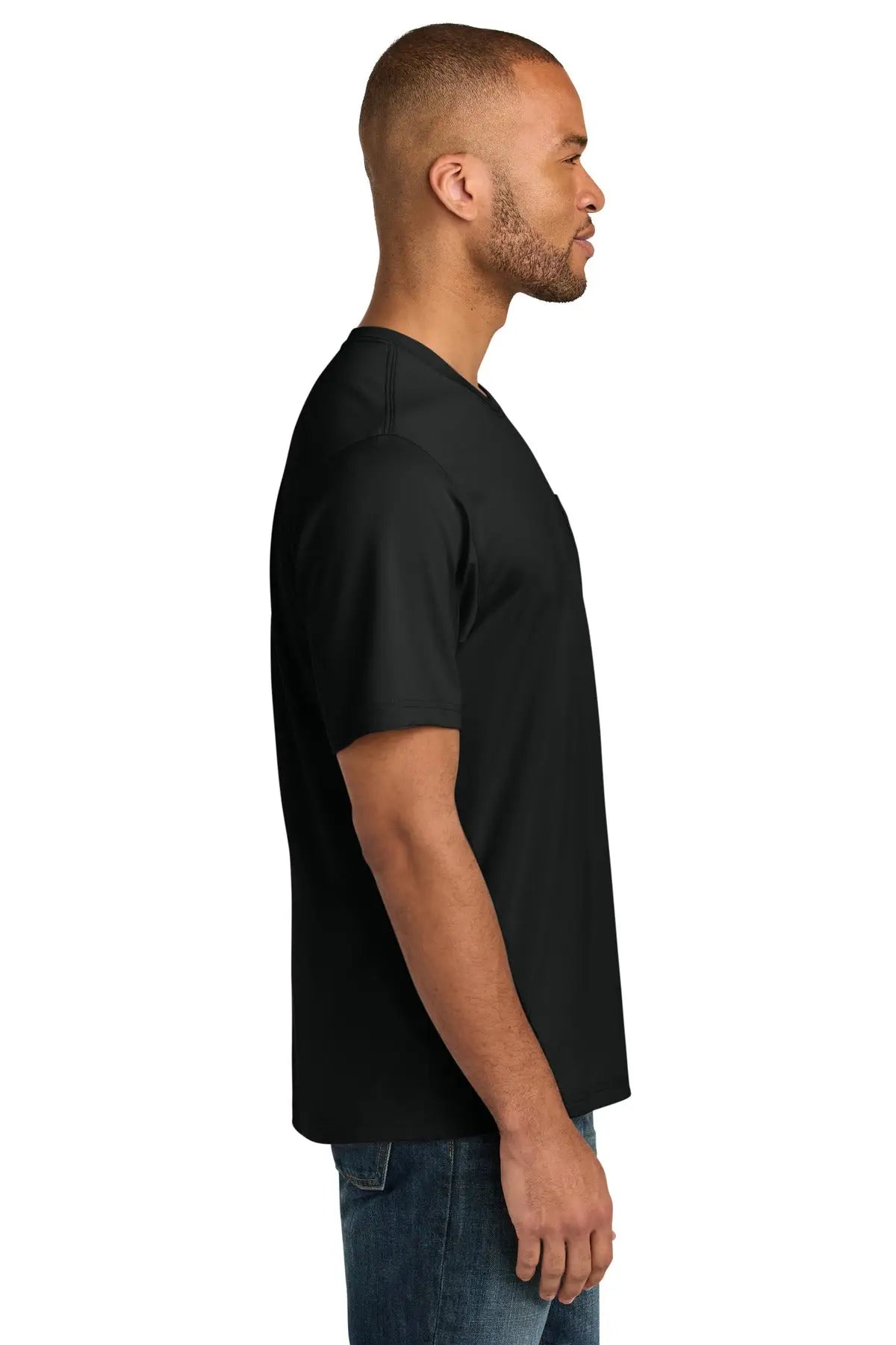 Cornerstone Tlcs440p Tall Workwear Pro Short Sleeve Pocket Tee - Black