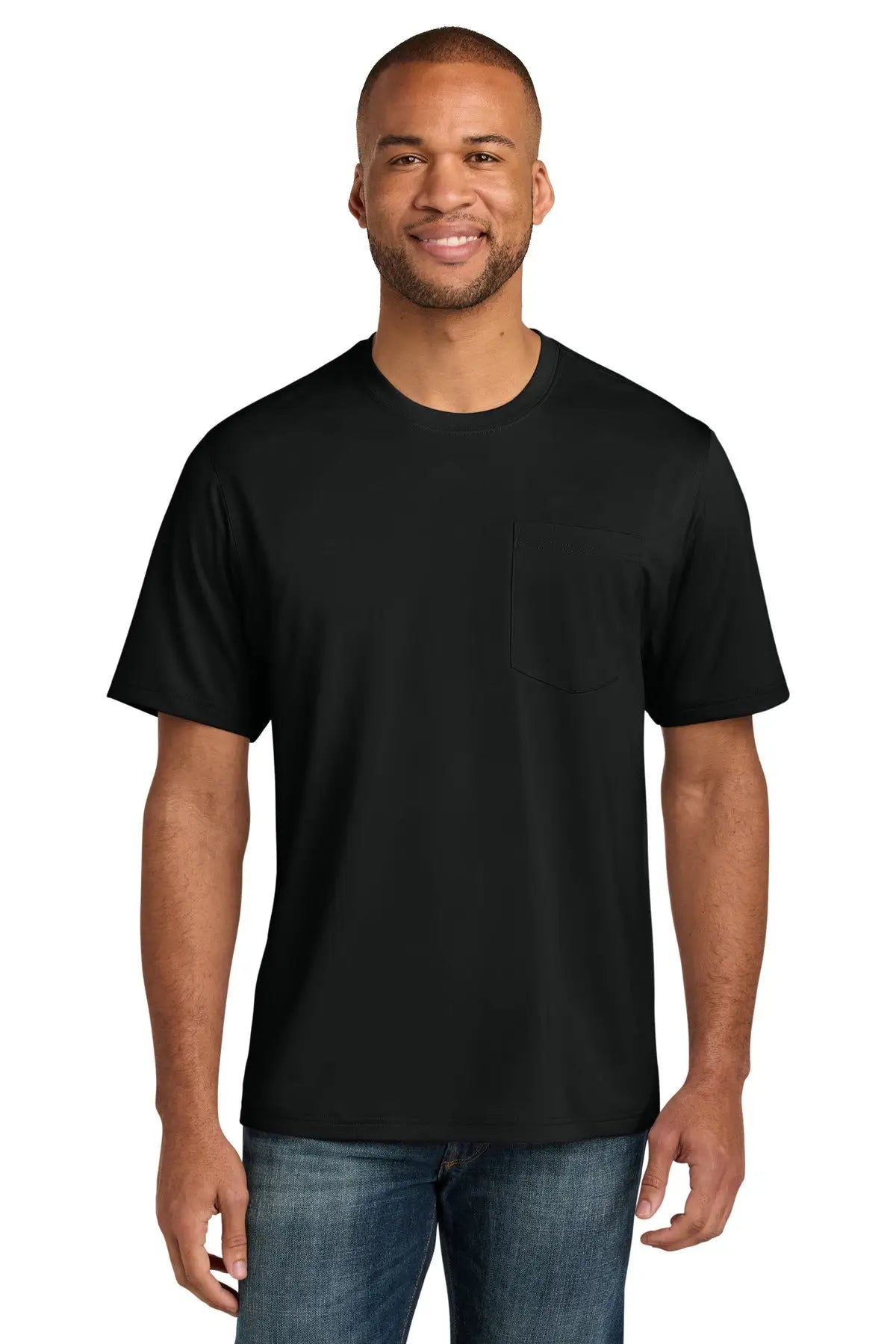 Cornerstone Tlcs440p Tall Workwear Pro Short Sleeve Pocket Tee - Black - Adult l