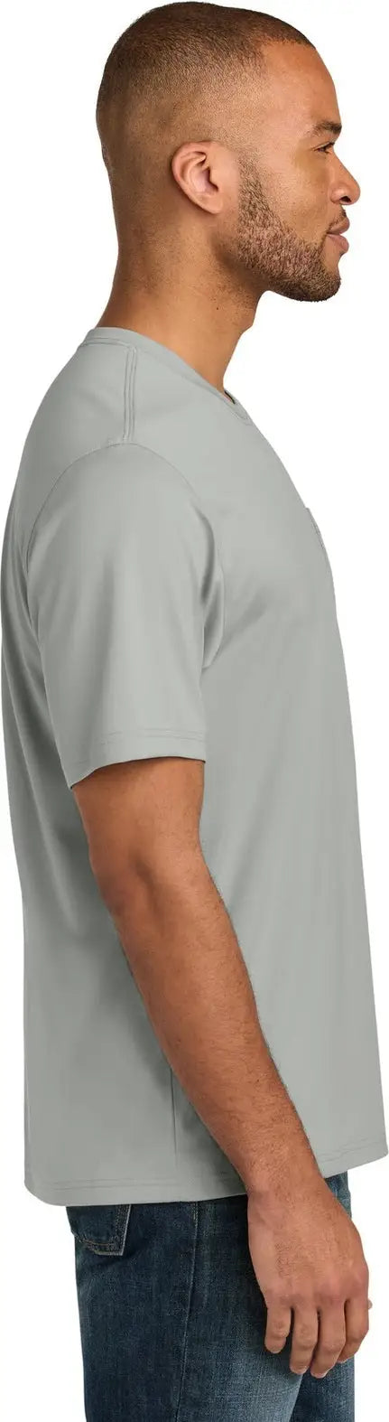 Cornerstone Tlcs440p Tall Workwear Pro Short Sleeve Pocket Tee - Light Gray