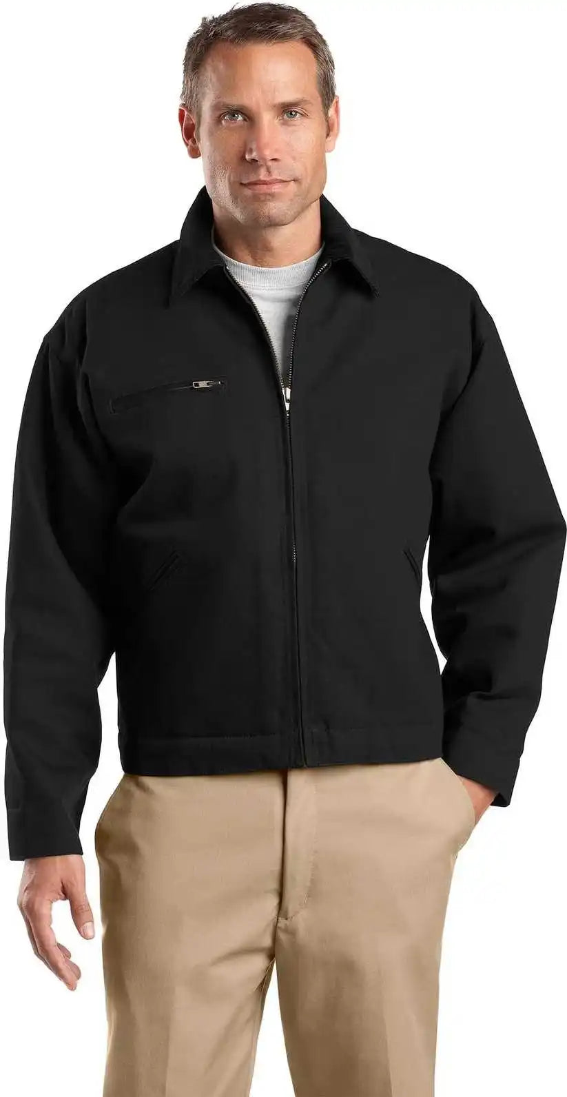 Cornerstone Tlj763 Tall Duck Cloth Work Jacket - Black